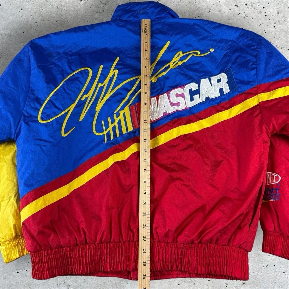 Vintage‎ Chase Authentics 90s Jeff Gordon Nascar Puffer Jacket Large Colorblock